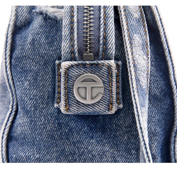 Large Telfar blue distressed denim - Picture 2 of 3